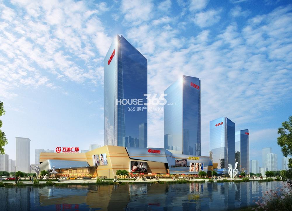 杭州万达广场项目沿河效果图