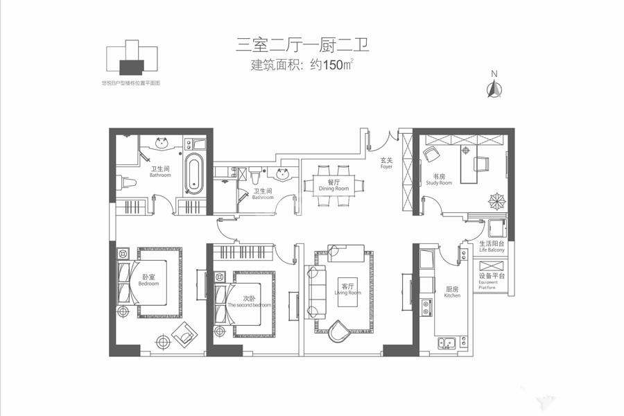 2号楼兴悦a户型_郑州华润悦府_郑州新房网_365淘房