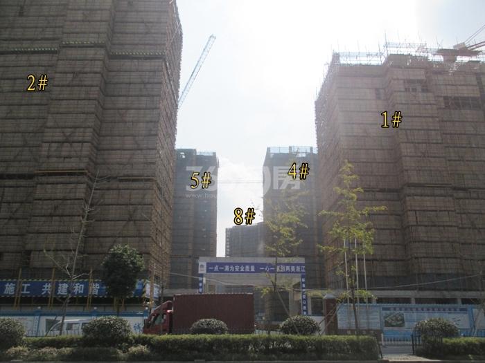 阳光城翡丽湾1、2、4、5、8号楼施工进度实景图 2015年10月摄