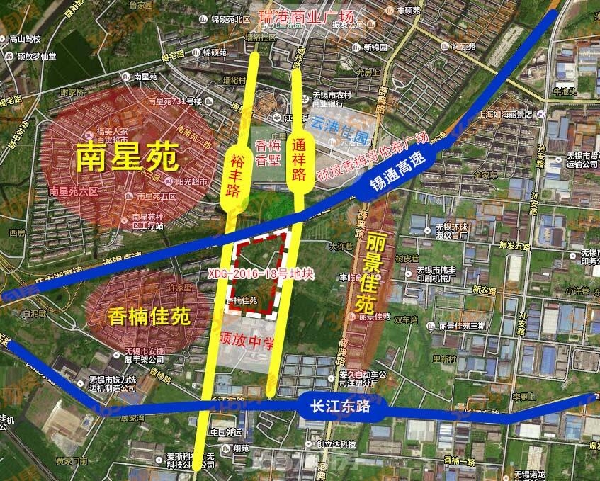 中南空港地块区位图