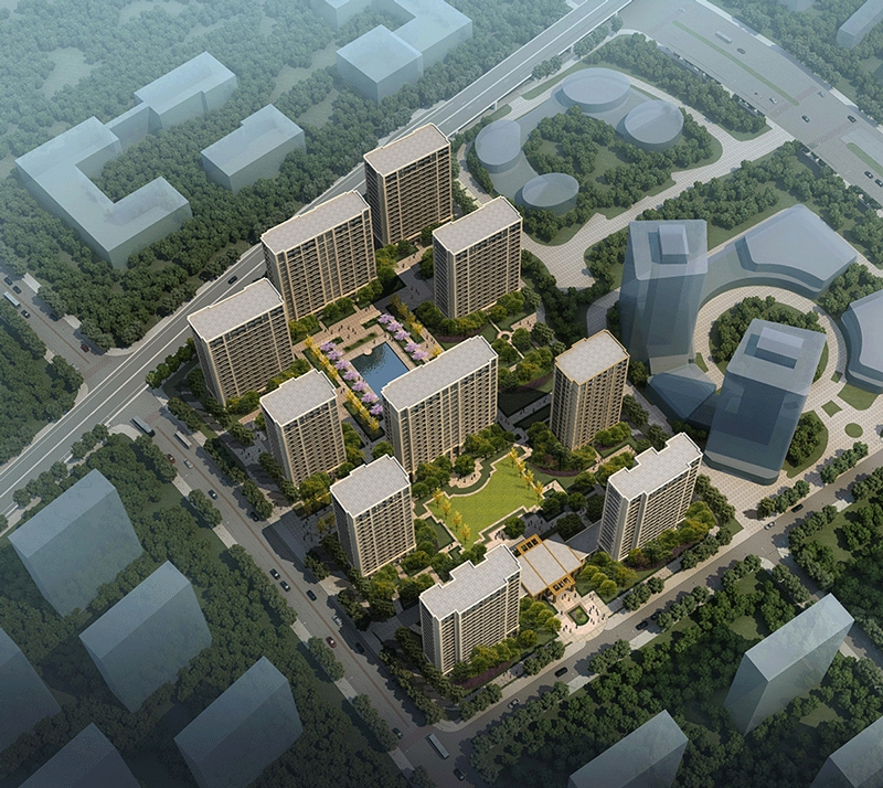 绿城国际社区鸟瞰图